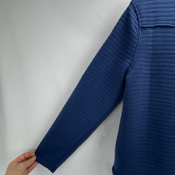 Vineyard Vines Womens 1/4 Snap Quilted Channel Placket Pullover Sweater Top Med - Picture 9 of 16